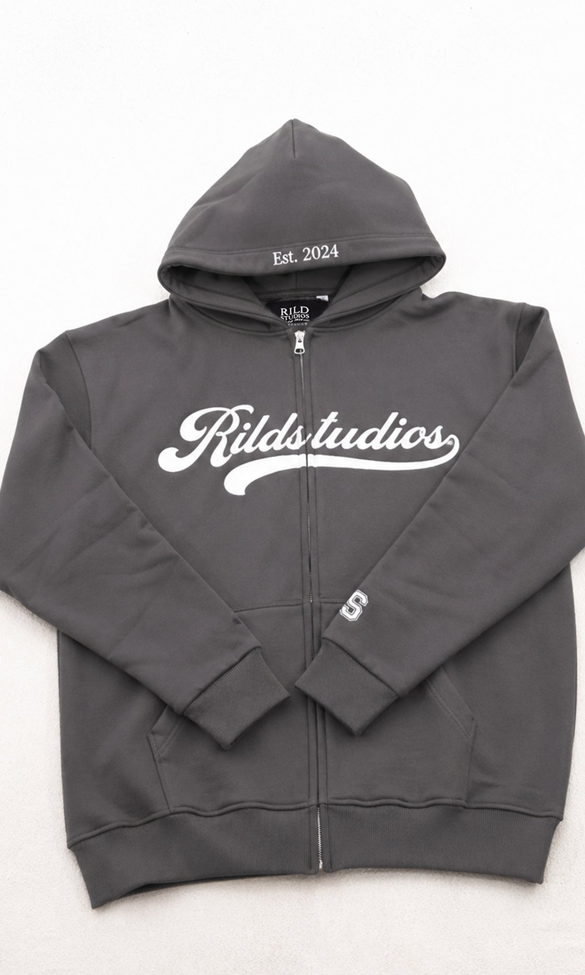 Rild Studios - Born to be Rild ZIP-Hoodie Grey (Limitiert nur bis der Vorrat reicht)