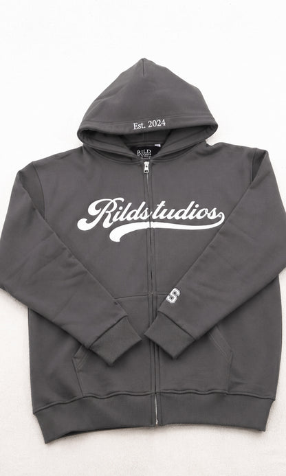 Rild Studios - Born to be Rild ZIP-Hoodie Grey (Limitiert nur bis der Vorrat reicht)