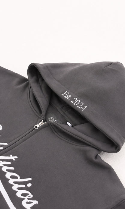 Rild Studios - Born to be Rild ZIP-Hoodie Grey (Limitiert nur bis der Vorrat reicht)